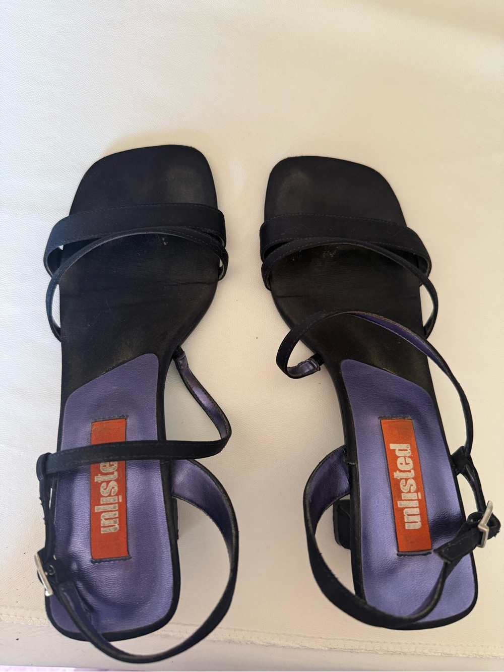 Unlisted by Kenneth Cole Blue Strappy Sandal with Purple Insole
